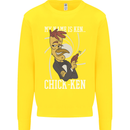 Funny Chicken Spy Parody Kids Sweatshirt Jumper Yellow
