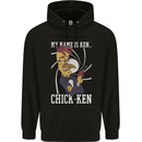 Funny Chicken Spy Parody Mens 80% Cotton Hoodie Black