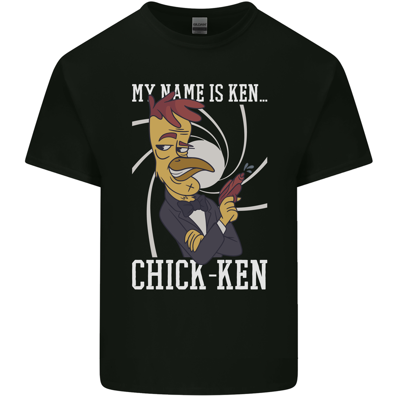 Funny Chicken Spy Parody Mens Cotton T-Shirt Tee Top Black