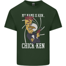 Funny Chicken Spy Parody Mens Cotton T-Shirt Tee Top Forest Green