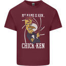 Funny Chicken Spy Parody Mens Cotton T-Shirt Tee Top Maroon
