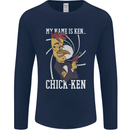 Funny Chicken Spy Parody Mens Long Sleeve T-Shirt Navy Blue