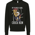 Funny Chicken Spy Parody Mens Sweatshirt Jumper Black
