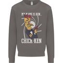 Funny Chicken Spy Parody Mens Sweatshirt Jumper Charcoal