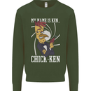 Funny Chicken Spy Parody Mens Sweatshirt Jumper Forest Green