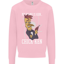 Funny Chicken Spy Parody Mens Sweatshirt Jumper Light Pink