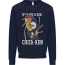 Funny Chicken Spy Parody Mens Sweatshirt Jumper Navy Blue