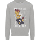 Funny Chicken Spy Parody Mens Sweatshirt Jumper Sports Grey