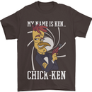 Funny Chicken Spy Parody Mens T-Shirt 100% Cotton Dark Chocolate