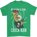 Funny Chicken Spy Parody Mens T-Shirt 100% Cotton Irish Green
