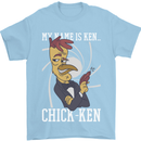 Funny Chicken Spy Parody Mens T-Shirt 100% Cotton Light Blue