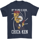 Funny Chicken Spy Parody Mens T-Shirt 100% Cotton Navy Blue