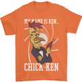 Funny Chicken Spy Parody Mens T-Shirt 100% Cotton Orange