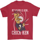 Funny Chicken Spy Parody Mens T-Shirt 100% Cotton Red