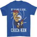 Funny Chicken Spy Parody Mens T-Shirt 100% Cotton Royal Blue