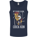 Funny Chicken Spy Parody Mens Vest Tank Top Navy Blue