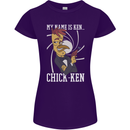 Funny Chicken Spy Parody Womens Petite Cut T-Shirt Purple