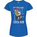Funny Chicken Spy Parody Womens Petite Cut T-Shirt Royal Blue