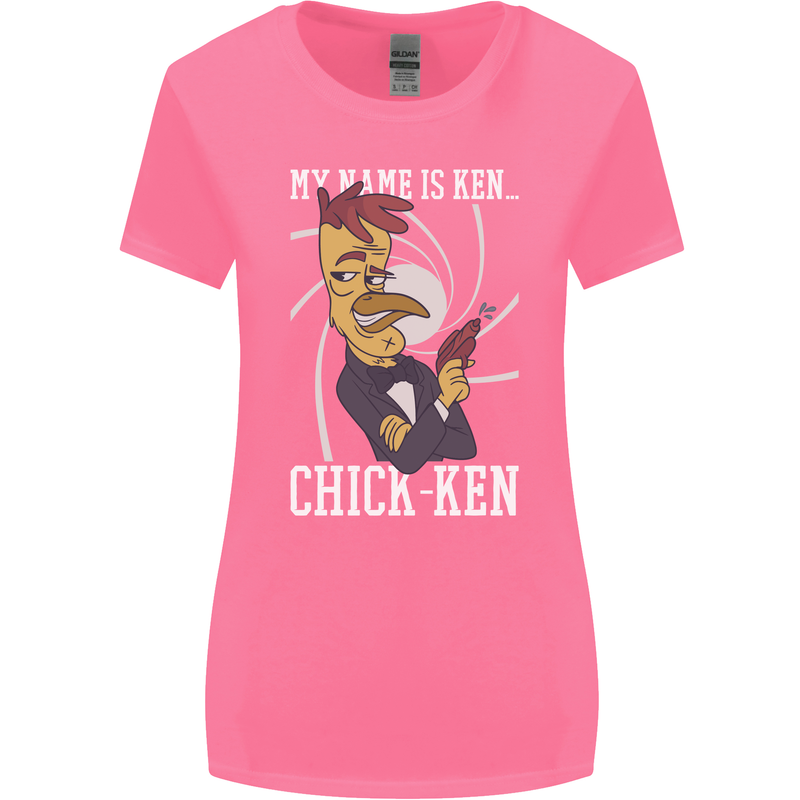 Funny Chicken Spy Parody Womens Wider Cut T-Shirt Azalea