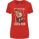 Funny Chicken Spy Parody Womens Wider Cut T-Shirt Red