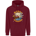 Funny Chickens Merry Cluckmas Childrens Kids Hoodie Maroon