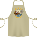 Funny Chickens Merry Cluckmas Cotton Apron 100% Organic Khaki