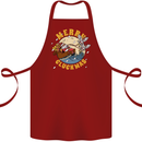 Funny Chickens Merry Cluckmas Cotton Apron 100% Organic Maroon