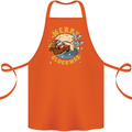 Funny Chickens Merry Cluckmas Cotton Apron 100% Organic Orange