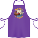 Funny Chickens Merry Cluckmas Cotton Apron 100% Organic Purple