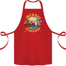 Funny Chickens Merry Cluckmas Cotton Apron 100% Organic Red