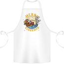 Funny Chickens Merry Cluckmas Cotton Apron 100% Organic White