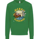 Funny Chickens Merry Cluckmas Kids Sweatshirt Jumper Irish Green