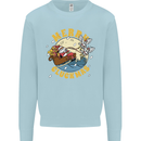 Funny Chickens Merry Cluckmas Kids Sweatshirt Jumper Light Blue