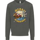 Funny Chickens Merry Cluckmas Kids Sweatshirt Jumper Storm Grey