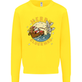 Funny Chickens Merry Cluckmas Kids Sweatshirt Jumper Yellow
