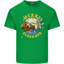 Funny Chickens Merry Cluckmas Kids T-Shirt Childrens Irish Green