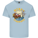 Funny Chickens Merry Cluckmas Kids T-Shirt Childrens Light Blue