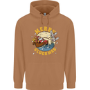 Funny Chickens Merry Cluckmas Mens 80% Cotton Hoodie Caramel Latte