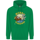 Funny Chickens Merry Cluckmas Mens 80% Cotton Hoodie Irish Green