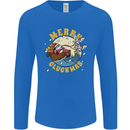 Funny Chickens Merry Cluckmas Mens Long Sleeve T-Shirt Royal Blue