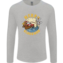 Funny Chickens Merry Cluckmas Mens Long Sleeve T-Shirt Sports Grey