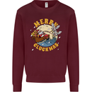 Funny Chickens Merry Cluckmas Mens Sweatshirt Jumper Maroon