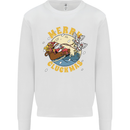 Funny Chickens Merry Cluckmas Mens Sweatshirt Jumper White