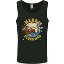 Funny Chickens Merry Cluckmas Mens Vest Tank Top Black