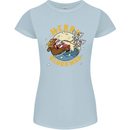 Funny Chickens Merry Cluckmas Womens Petite Cut T-Shirt Light Blue
