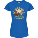Funny Chickens Merry Cluckmas Womens Petite Cut T-Shirt Royal Blue