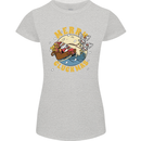 Funny Chickens Merry Cluckmas Womens Petite Cut T-Shirt Sports Grey