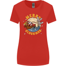 Funny Chickens Merry Cluckmas Womens Wider Cut T-Shirt Red