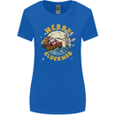 Funny Chickens Merry Cluckmas Womens Wider Cut T-Shirt Royal Blue
