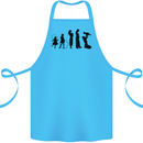 Funny Child to Mother Evolution Mothers Day Cotton Apron 100% Organic Turquoise